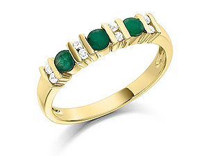 Ruby and Emerald Half Eternity Ring 048238-J