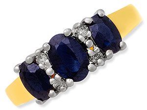 9ct gold Sapphire and Diamond Ring 046770