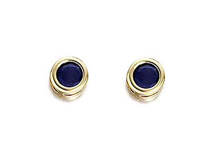9ct gold Sapphire Birthstone Earrings -