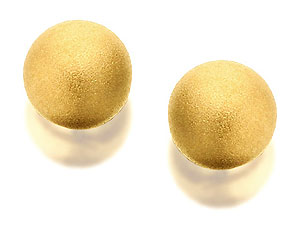 9ct Gold Satin Finish Ball Earrings 5mm - 070315