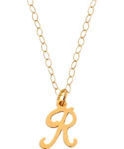 Scroll Initial Pendant - Letter R