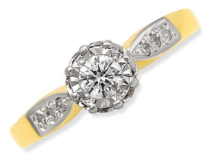 9ct gold Single Stone Diamond Ring 045171-K