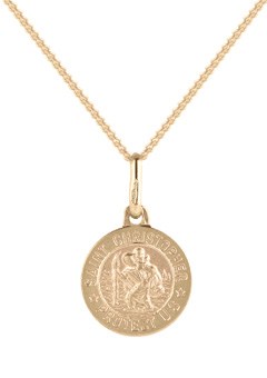 9ct Gold Small St Christopher Pendant