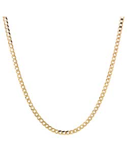 9ct Gold Solid Curb Chain - 51cm/20in