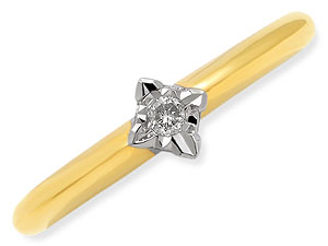 9ct gold Solitaire Diamond Ring 045215-K