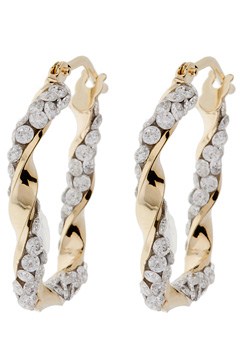 Swarovski Crystal Twist Hoop Earrings