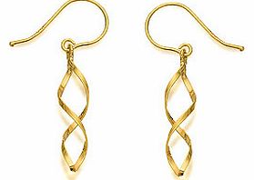 Twist Hook Wire Drop Earrings 27mm