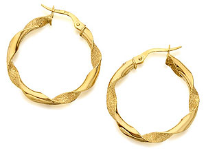 Twisted Ribon Hoop Earrings 25mm -