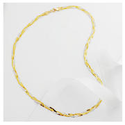 9CT GOLD TWO TONE HERRINGBONE NECKLACE