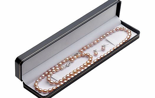 A B Davis Freshwater Oval Pearl Necklace