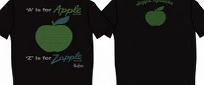 A is for Apple Mens Black Vintage Print T-Shirt