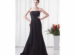 A-line Backless Strapless Beading Pleat Ruffles