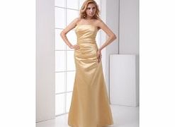 A-line Strapless Backless Asymmetrical Pleat