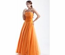 A-line Strapless Backless Beading Draped