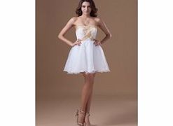 A-line Strapless Backless Closed Beading