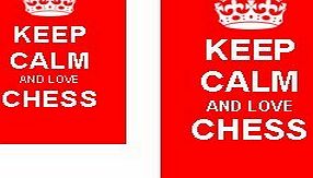 A.paches Keep Calm And Love Chess Novelty Keyring and Fridge Magnet Set