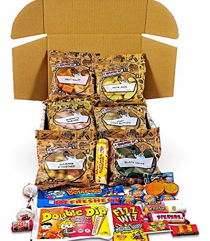 ``Retro Sweets In A Comic Box`` Traditional Sweetshop In A Box: Fun Christmas Gifts, Secret Santa Present Ideas For Men & Women, Mum, Dad, Boys & Girls. Ideal Stocking Fillers & Xmas Present