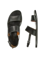 A.Testoni Studium - Mens Black Calf Leather Sandal