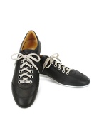 A.Testoni T-Way - Black Perforated Calf Leather Lace Up