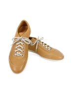 A.Testoni T-Way - Camel Perforated Calf Leather Lace Up