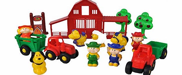 Child Toddler Toy Farm Set Tractors Trailers Animals amp; More Brand New Gift Boxed