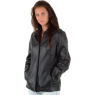 A W Rust LADIES BLACK LEATHER ZIP JACKET and#39;62Iand39;