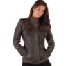 A W Rust LADIES LEATHER JACKET VINTAGE MILITARY and#39;45Fand39;