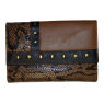 A W Rust SNAKESKIN and STUDDED LEATHER PURSE and#39;345and39;