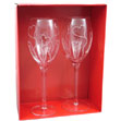 A1 Gifts Heart Etched Pair of Wine Glasses