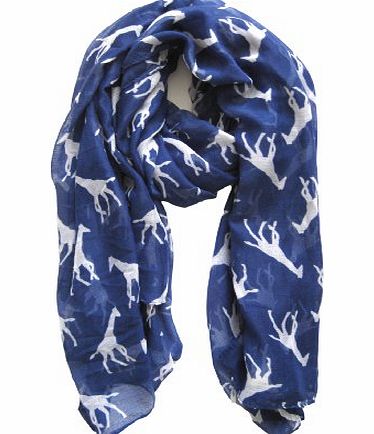 Giraffe Print Soft Celebrity Scarf Animal Fashion Large Long Shawl Scarves Available in Red Black Pink Yellow and Grey (Elephant-Orange)