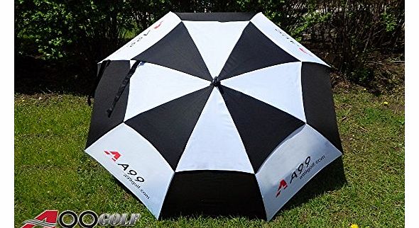 A99 Golf Double Canopy Golf Umbrella Gust Proof White/Black 58`` 1pc