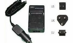 Mains Battery Charger for Sony Alpha DSLR-A230L Digital SLR camera - 2 Hours quick charging - UK, USA, EU plugs and car charger Included - AAA Products - 12 Month Warranty