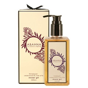 Abahna Himalayan Cedarwood and Rose Otto Shower Gel 250ml