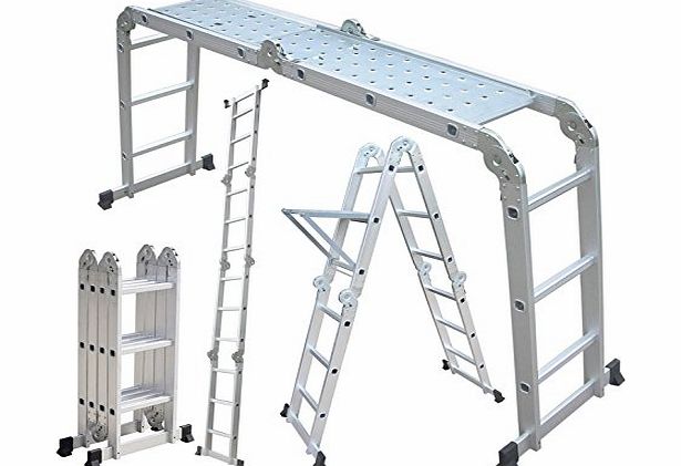 Abbey Ladders Abbey Aluminium Multi-Purpose Ladder 4.7m With New Safety Platform