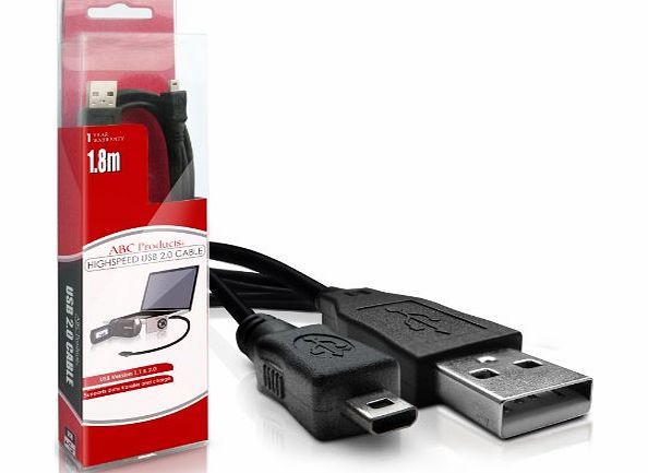 ABC Products Replacement Fuji / Fujifim USB Cable Cord Lead (For Image Transfer / Battery Charger - Supports Charging in Select models) for Most Finepix Digital Camera (Models Stated Below)