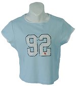 Abercrombie & Fitch Ladies 92 Logo T/Shirt Pale Blue Size Large