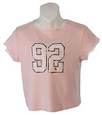 & Fitch Ladies 92 Logo T/Shirt Pale Pink Size Small