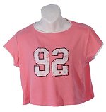 & Fitch Ladies 92 Logo T/Shirt Shocking Pink Size Large