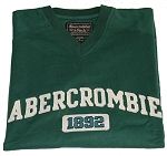 Abercrombie & Fitch Long Sleeve V- Neck Top Green Size Large