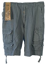 & Fitch River Dredged Wash Cargo Shorts Steel Grey Size 30 inch waist