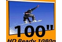 ABIS 100`` inch Electric Motorized Projector Screen with Remote Control 16:9 Native Screen