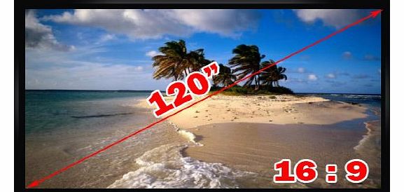 120`` inch Electric Motorized HD Projector Screen With Remote Control 16:9 Native Aspect Ratio
