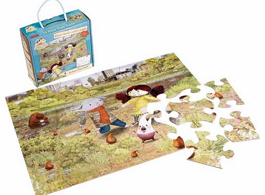 Abney & Teal Double-Sided Floor Puzzle - 24 Piece