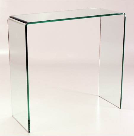 Abode Interiors CURVED GLASS CONSOLE TABLE