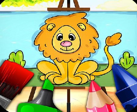 Abuzz D.O.O. Animals Coloring Book for Kids - 35 drawing pages for school children. Educational game teaching different skills