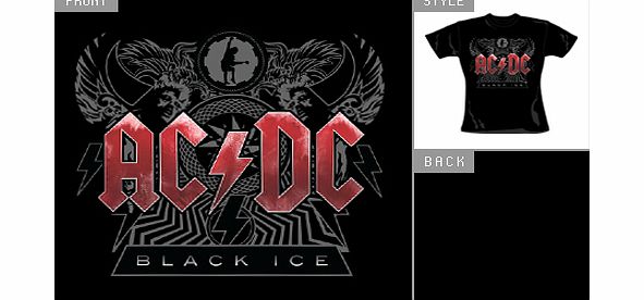 AC/DC (Black Ice) Skinny Fit T-shirt cid_4036skb