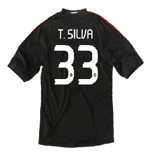 AC Milan Adidas 2010-11 AC Milan 3rd Shirt (T. Silva 33)