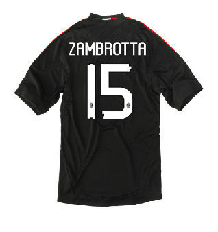 AC Milan Adidas 2010-11 AC Milan 3rd Shirt (Zambrotta 15)