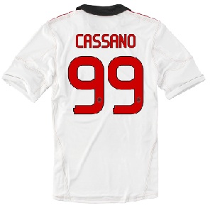 AC Milan Adidas 2010-11 AC Milan Away Shirt (Cassano 99)