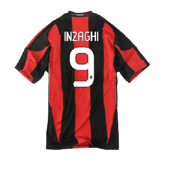 AC Milan Adidas 2010-11 AC Milan Home Shirt (Inzaghi 9)